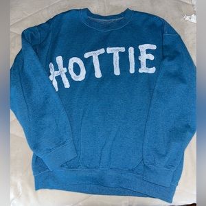 Urban Outfitters Blue Hottie Crewneck Sweatshirt